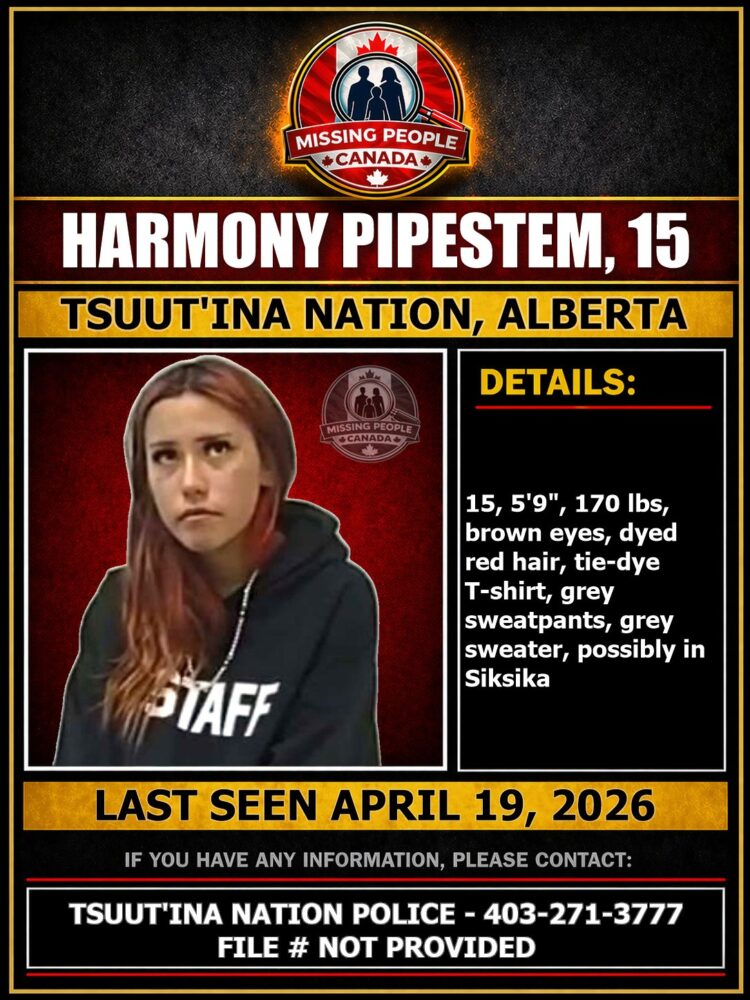 MISSING PERSON CANADA RELEASE