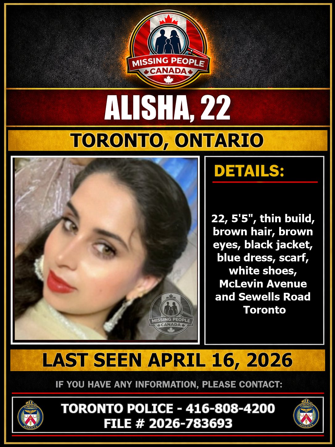 MISSING PERSON CANADA RELEASE