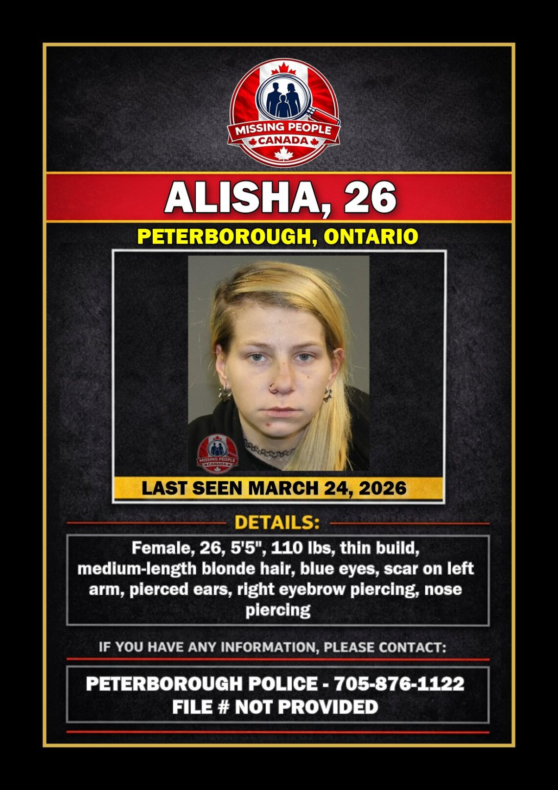 MISSING PERSON CANADA RELEASE
