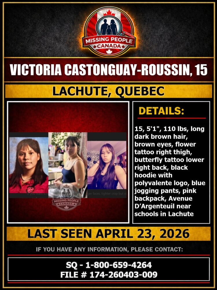 MISSING PERSON CANADA RELEASE