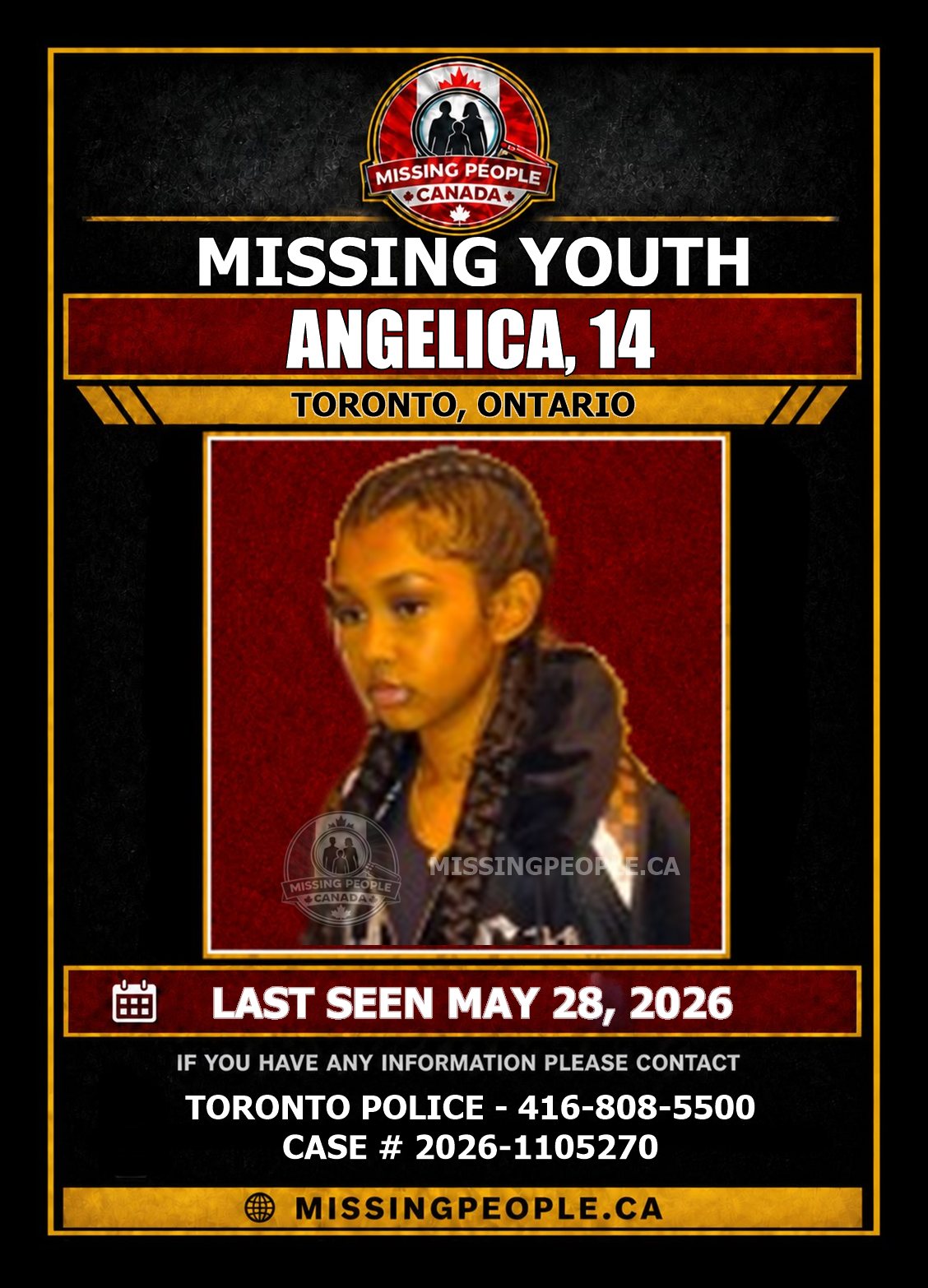 MISSING PERSON CANADA RELEASE