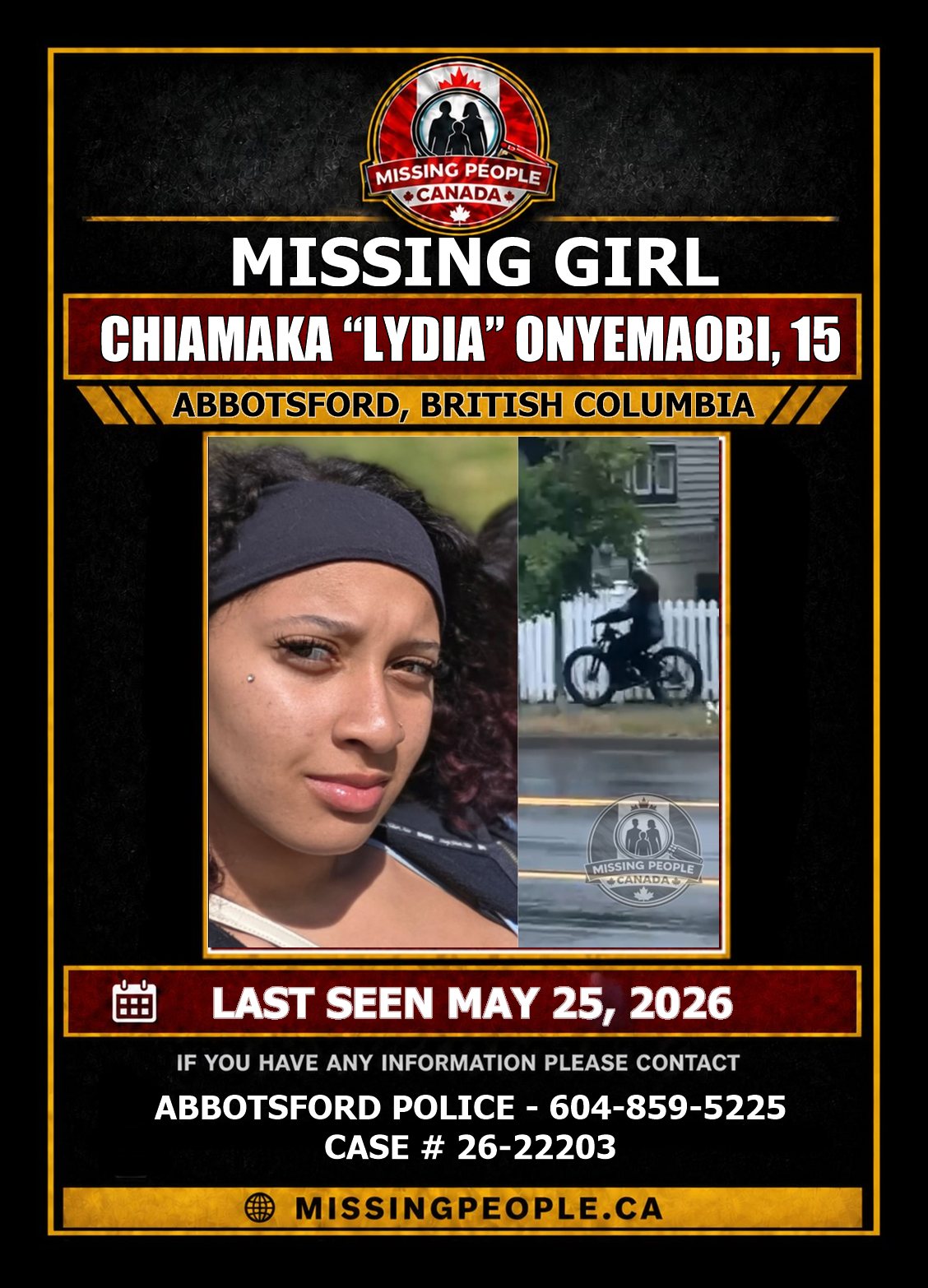 MISSING PERSON CANADA RELEASE