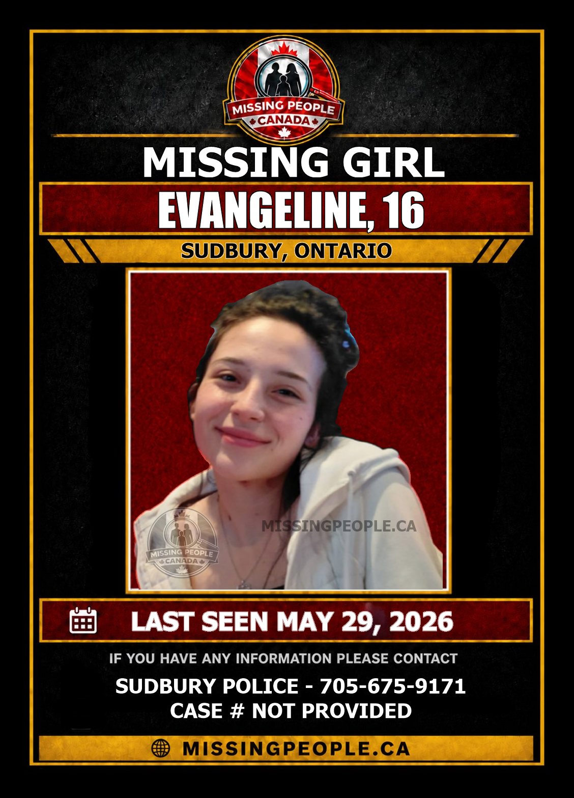 MISSING PERSON CANADA RELEASE