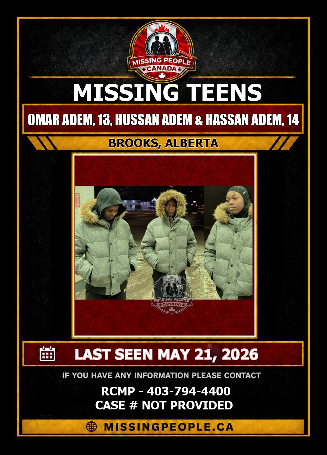 MISSING PERSON CANADA RELEASE