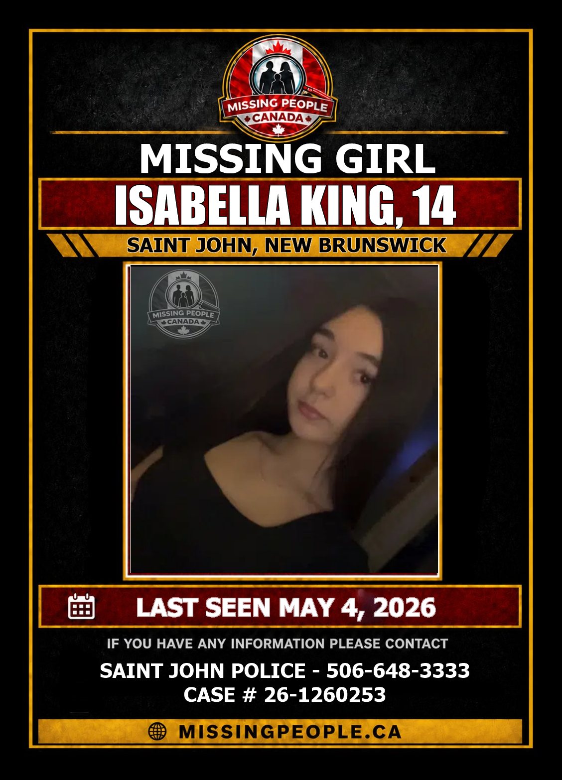 MISSING PERSON CANADA RELEASE