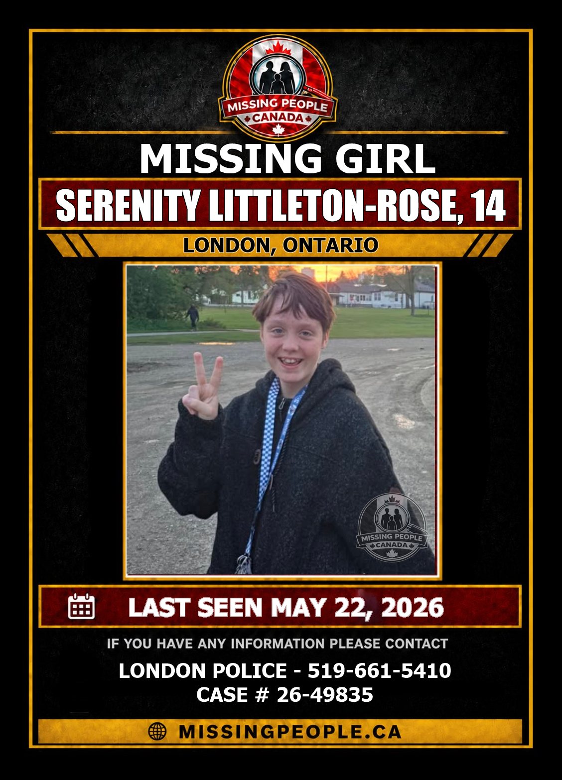 MISSING PERSON CANADA RELEASE
