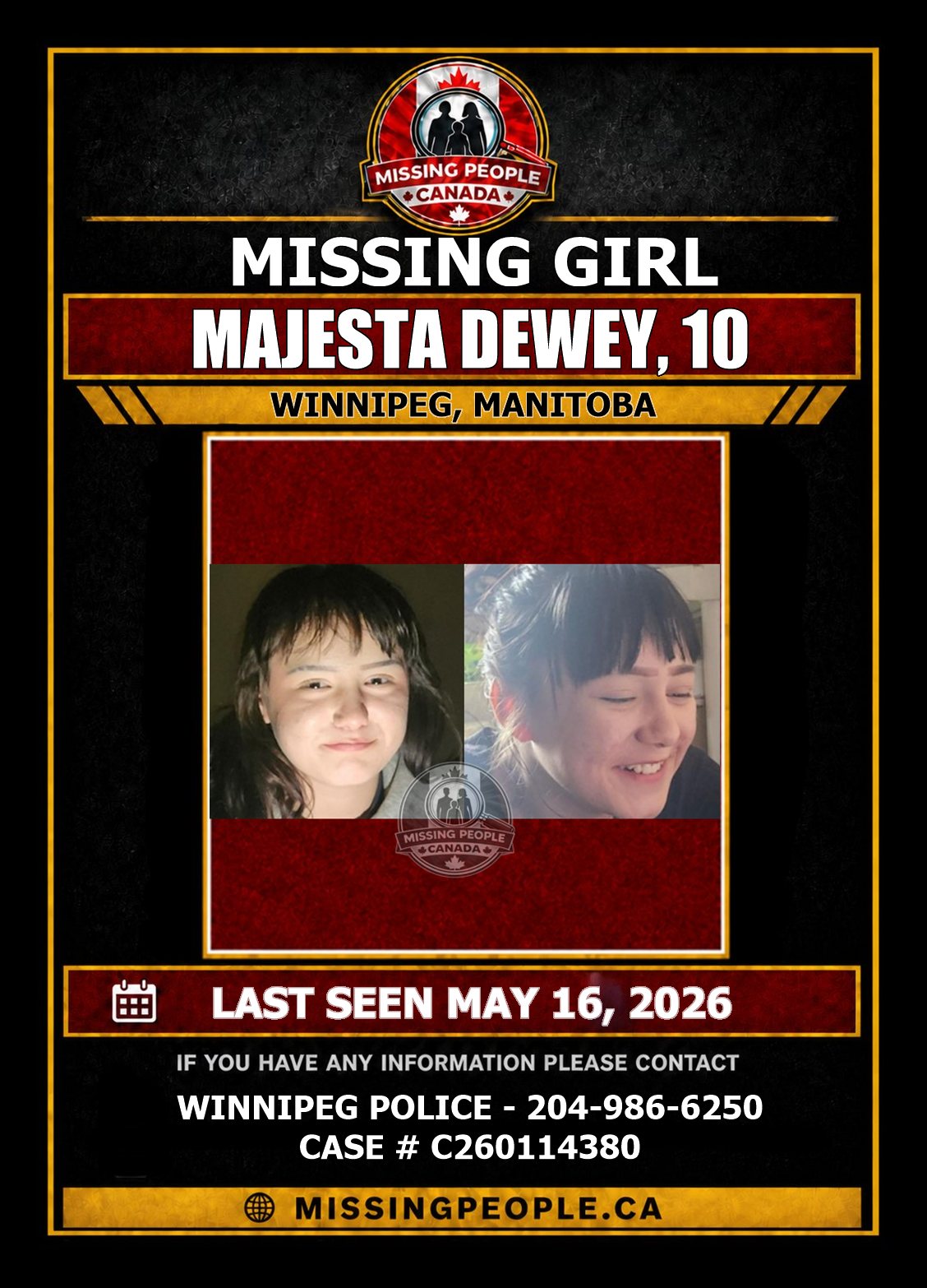 MISSING PERSON CANADA RELEASE
