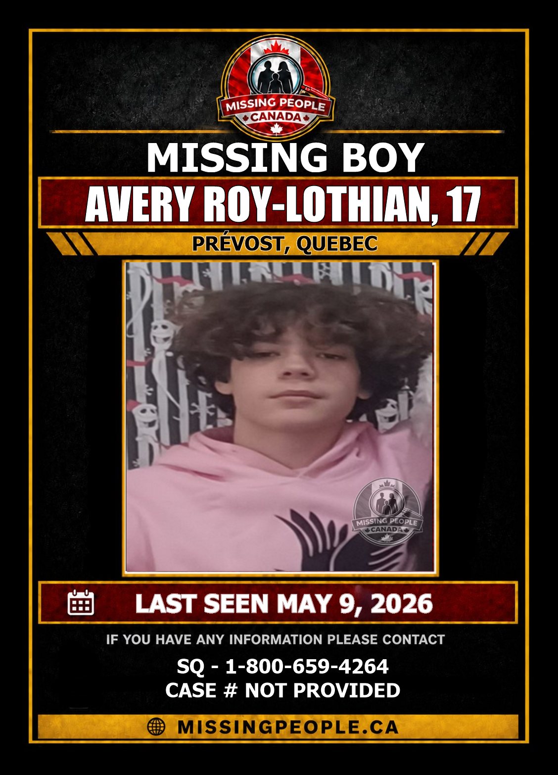 MISSING PERSON CANADA RELEASE