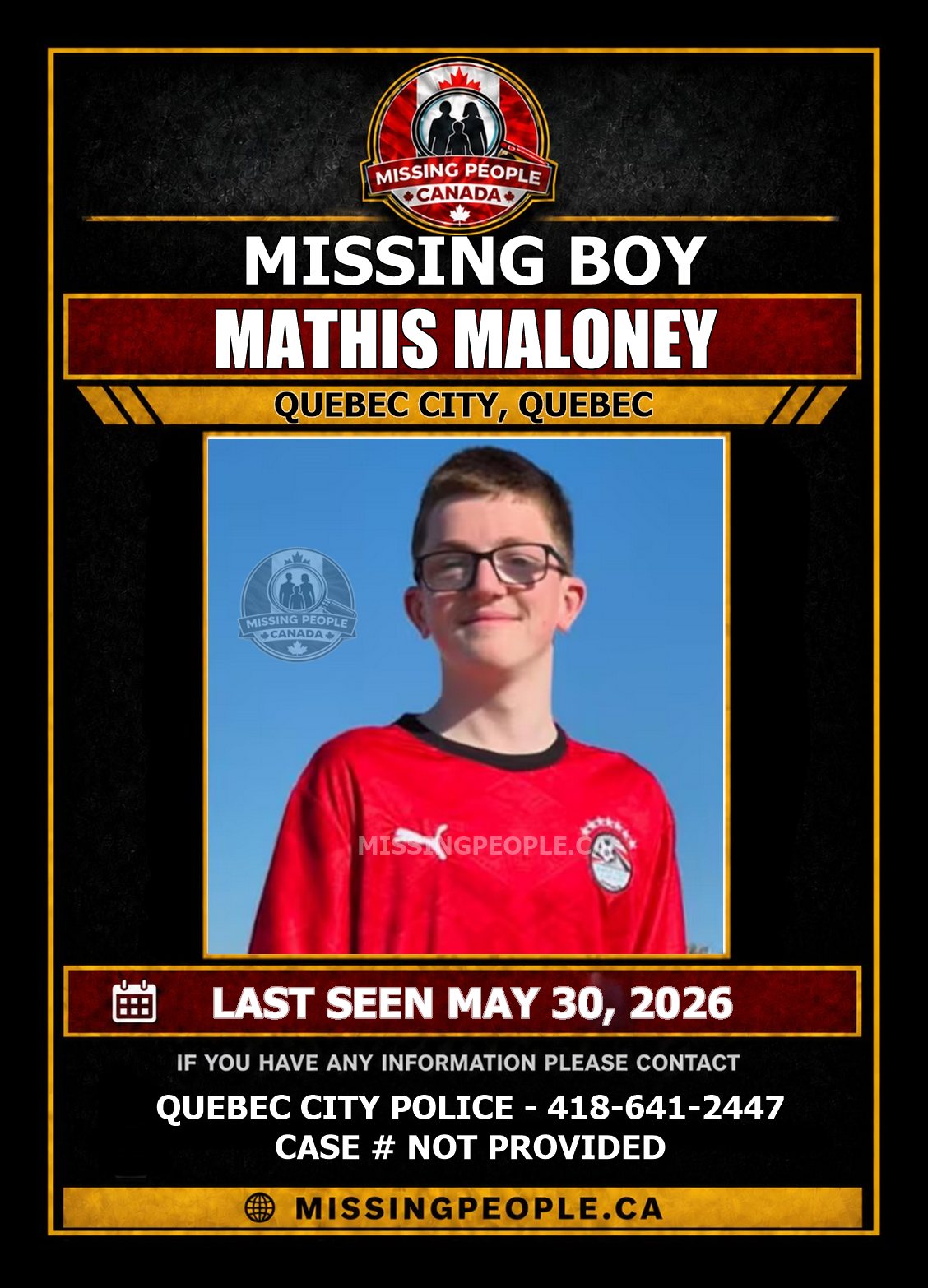 MISSING PERSON CANADA RELEASE