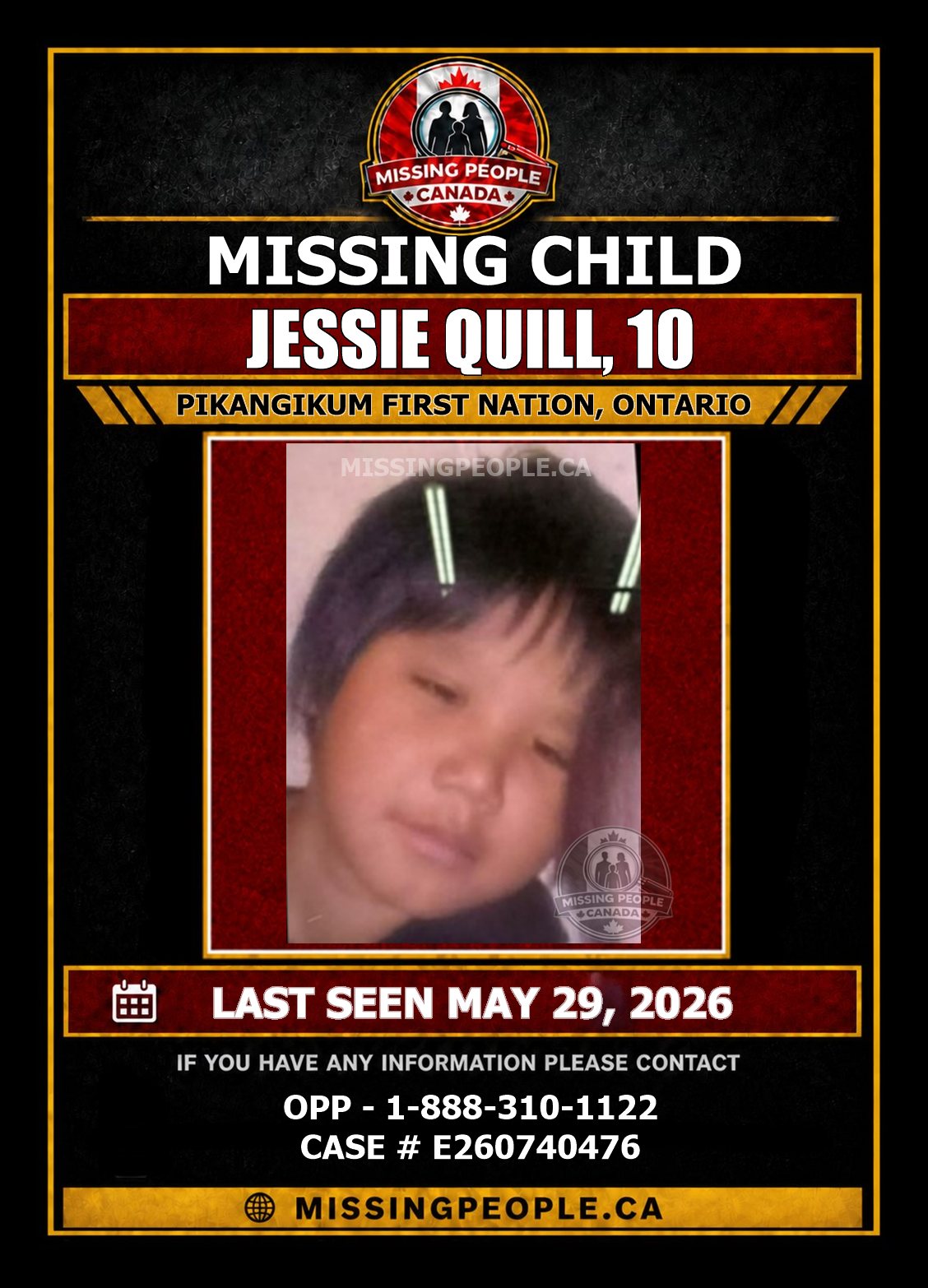 MISSING PERSON CANADA RELEASE