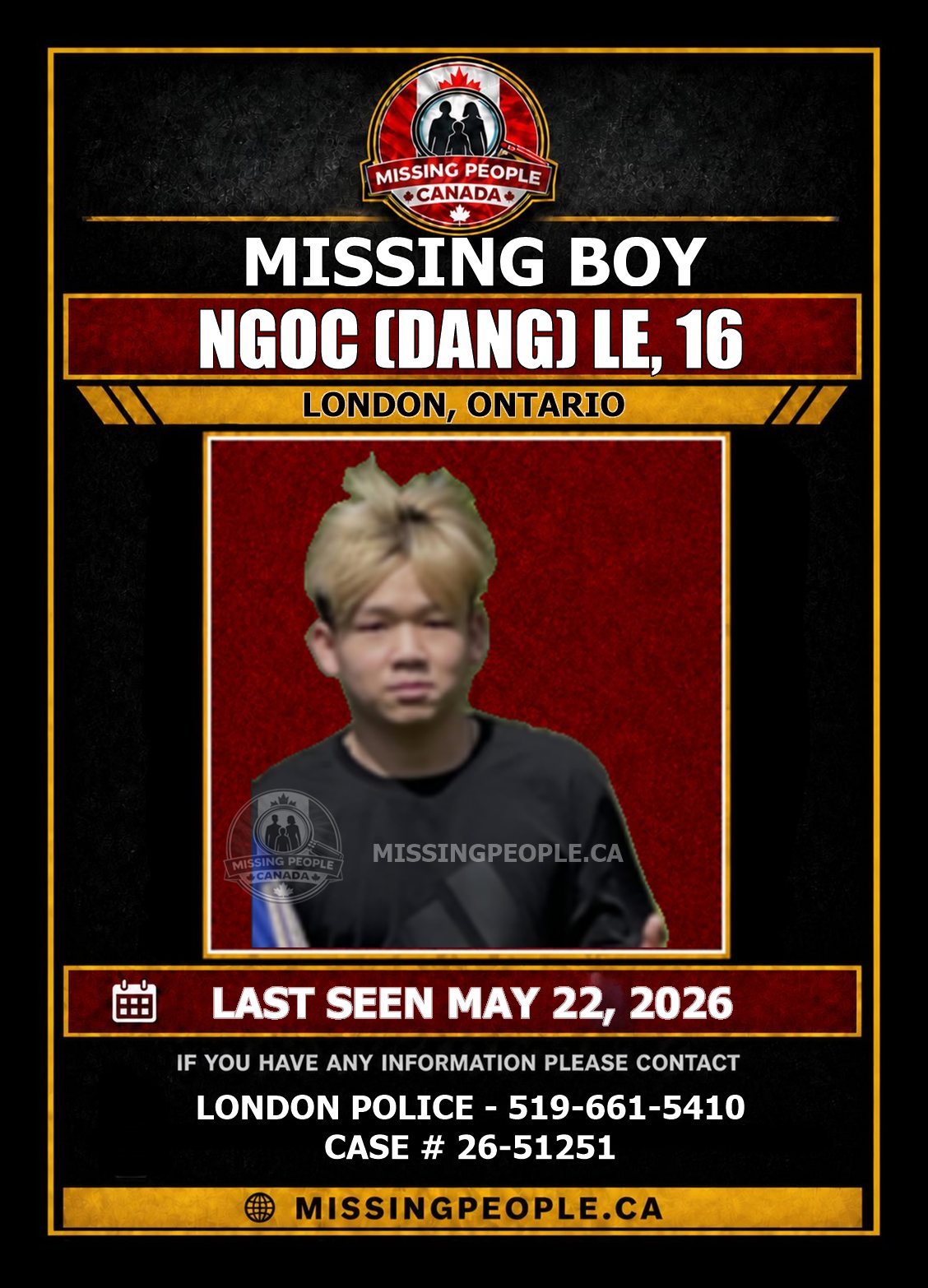 MISSING PERSON CANADA RELEASE