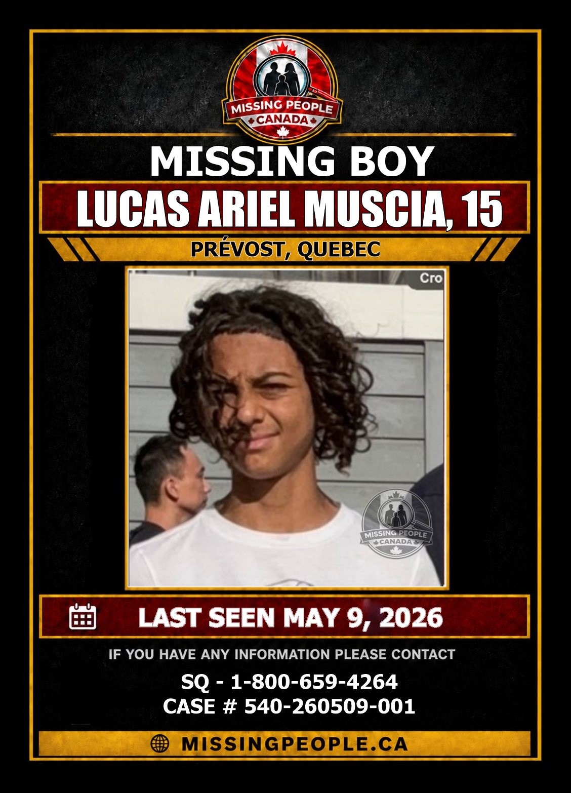 MISSING PERSON CANADA RELEASE