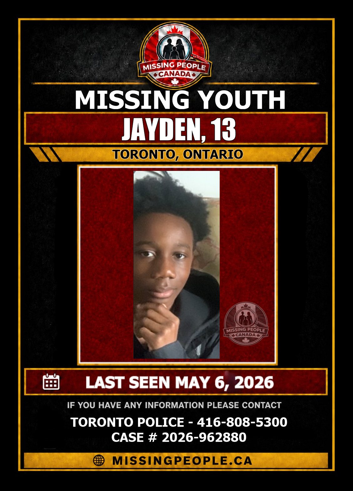 MISSING PERSON CANADA RELEASE