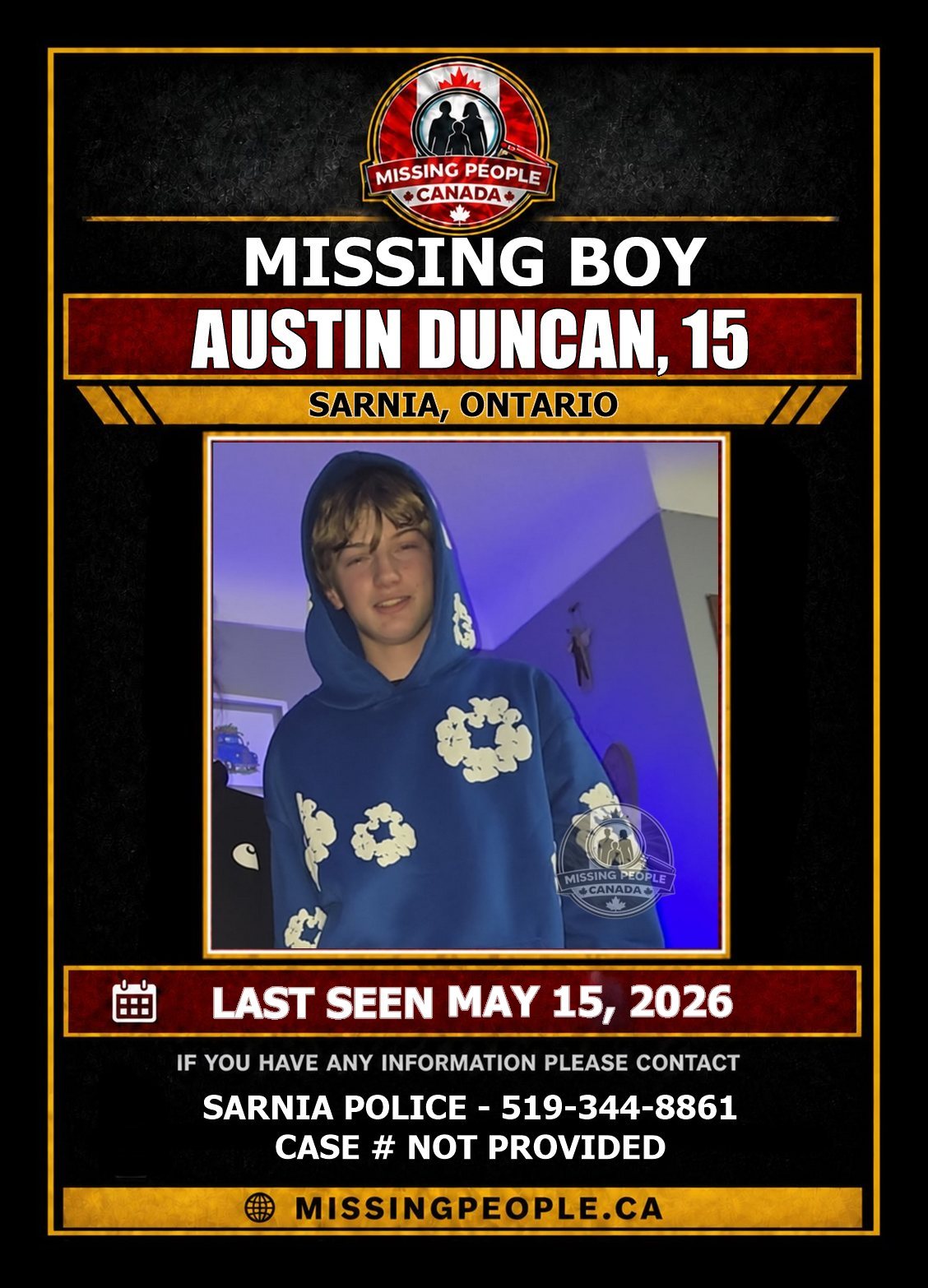 MISSING PERSON CANADA RELEASE