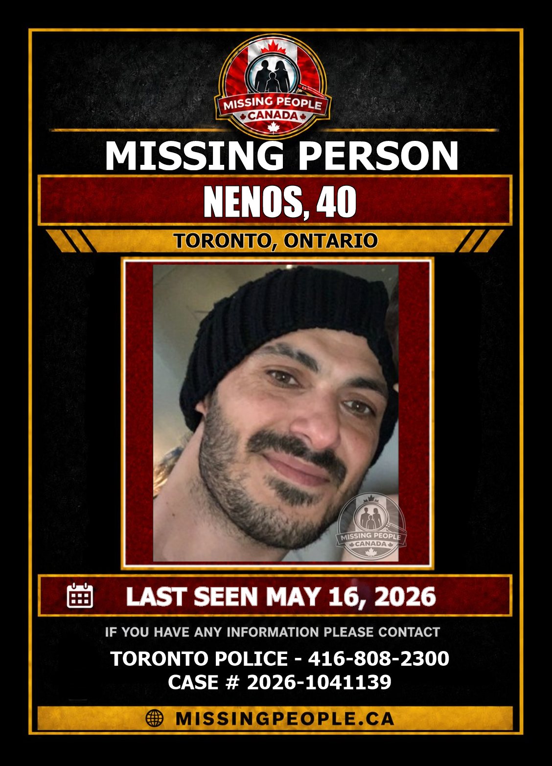 MISSING PERSON CANADA RELEASE