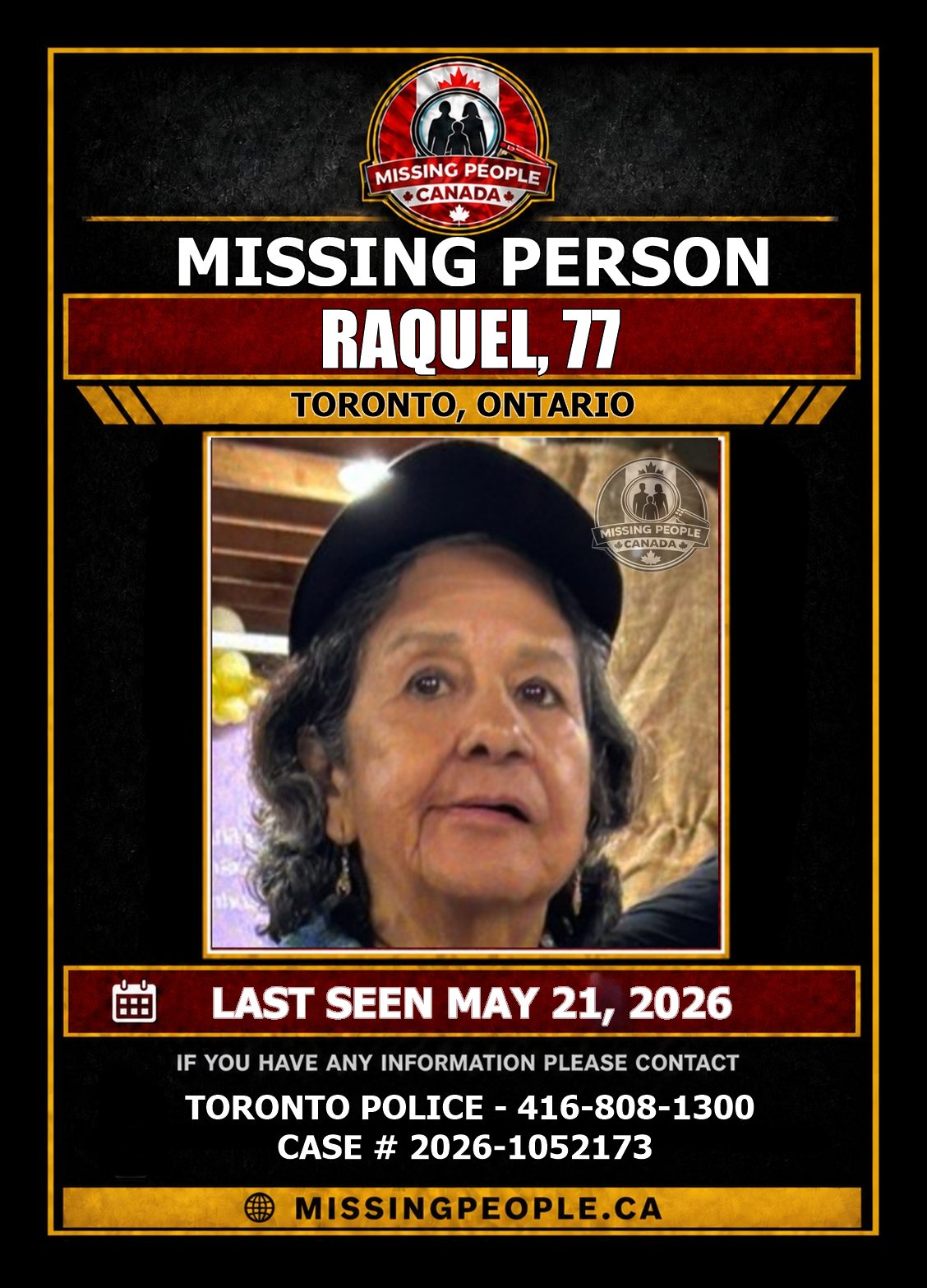 MISSING PERSON CANADA RELEASE
