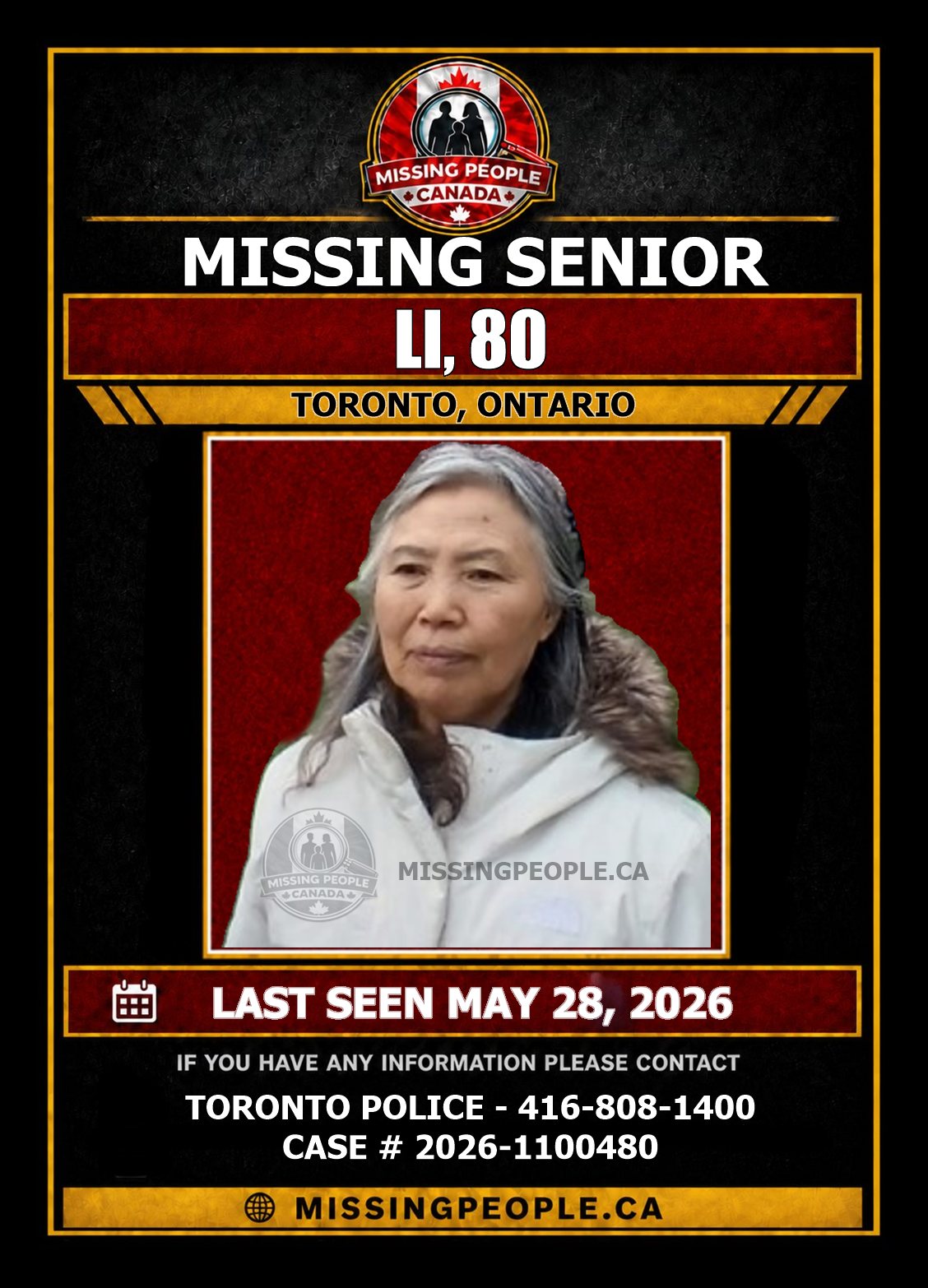 MISSING PERSON CANADA RELEASE
