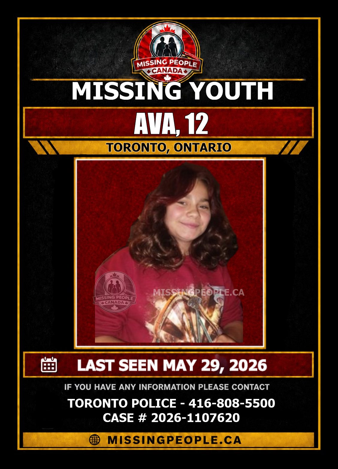 MISSING PERSON CANADA RELEASE