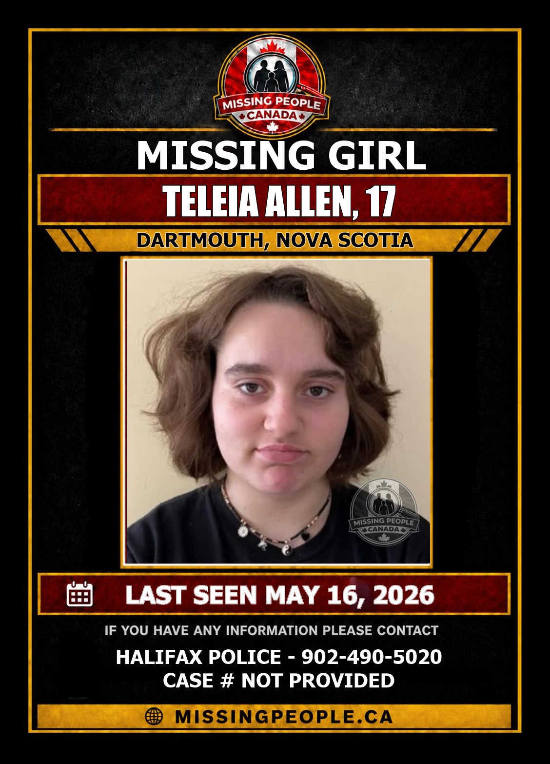 MISSING PERSON CANADA RELEASE