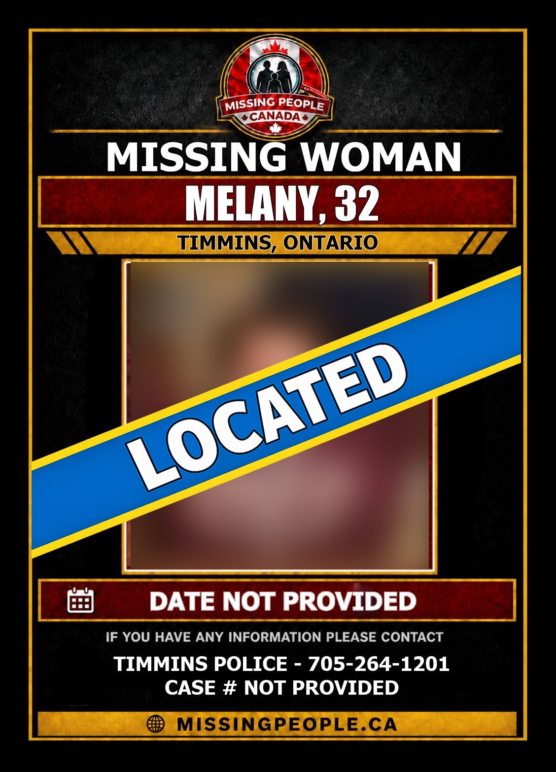 MISSING PERSON CANADA RELEASE