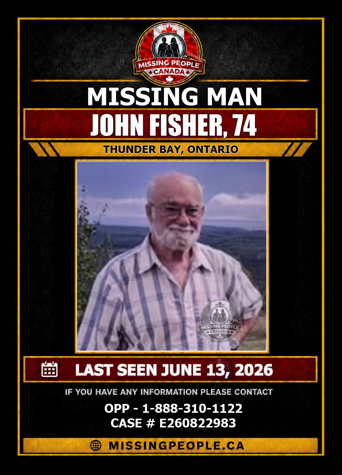 MISSING PERSON CANADA RELEASE