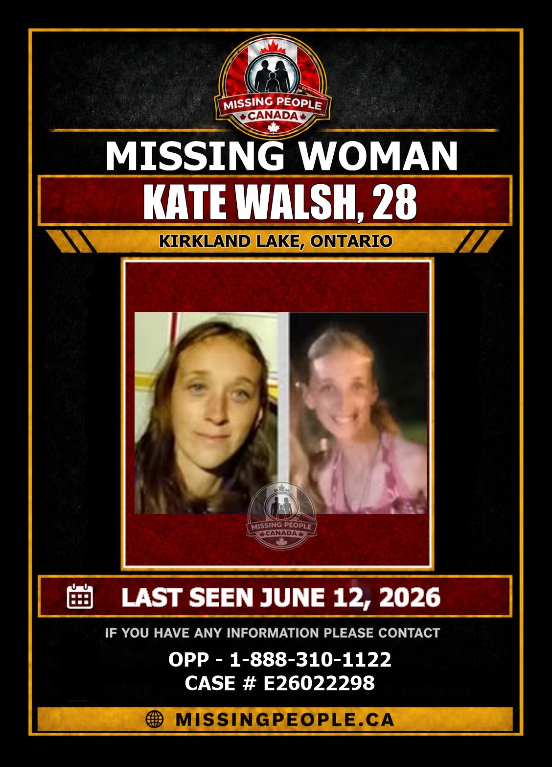 MISSING PERSON CANADA RELEASE