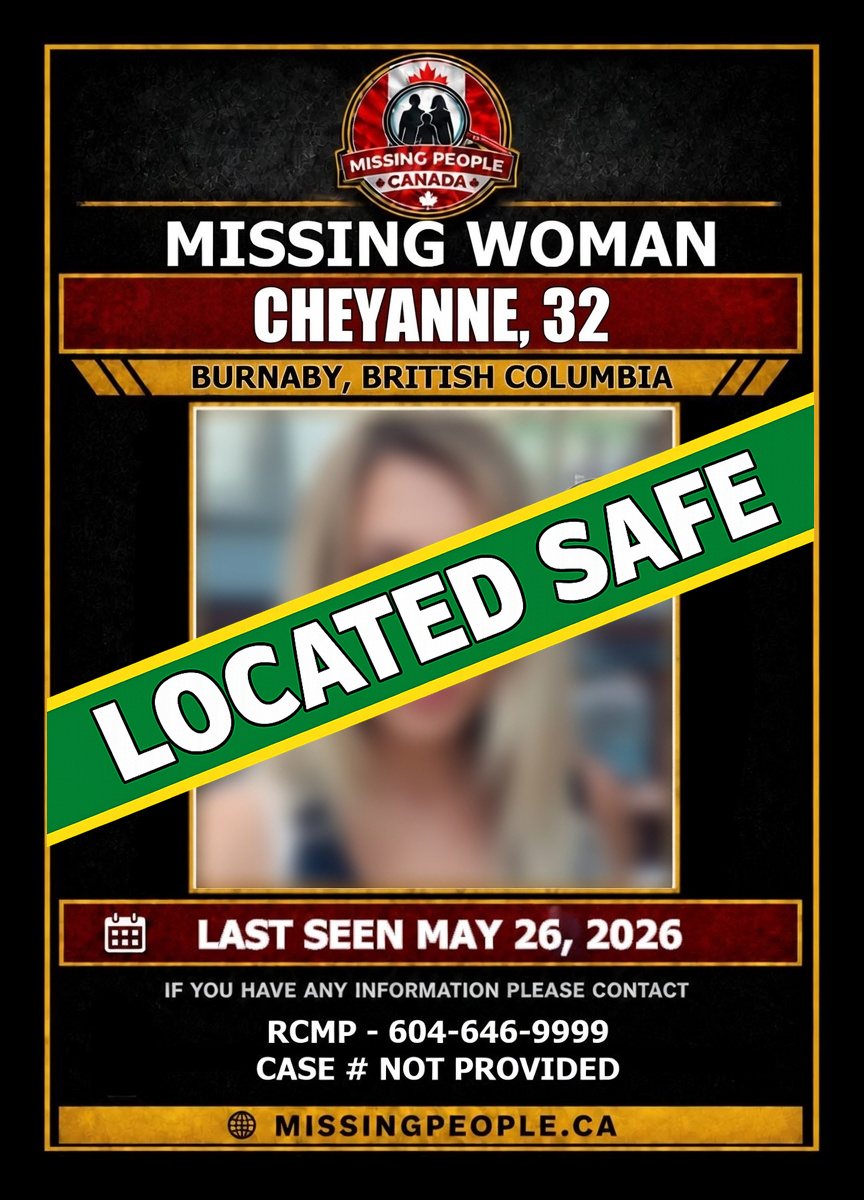 MISSING PERSON CANADA RELEASE