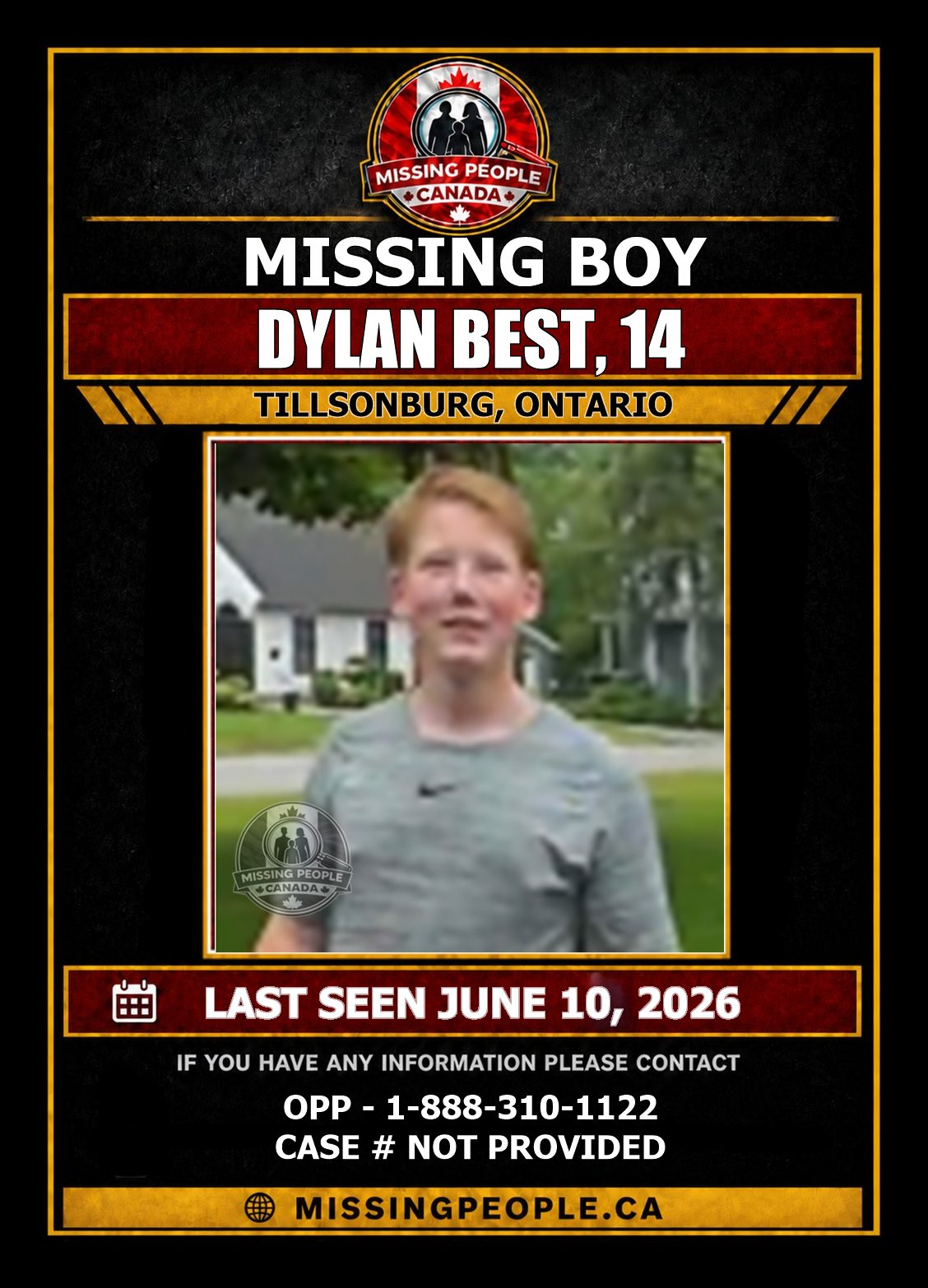 MISSING PERSON CANADA RELEASE