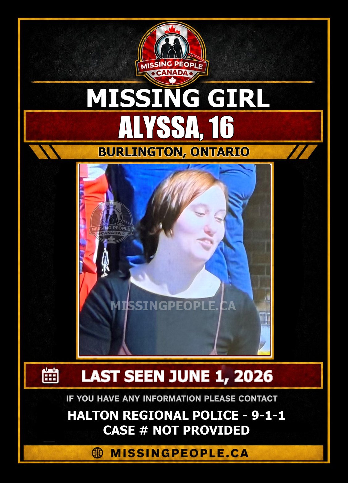 MISSING PERSON CANADA RELEASE
