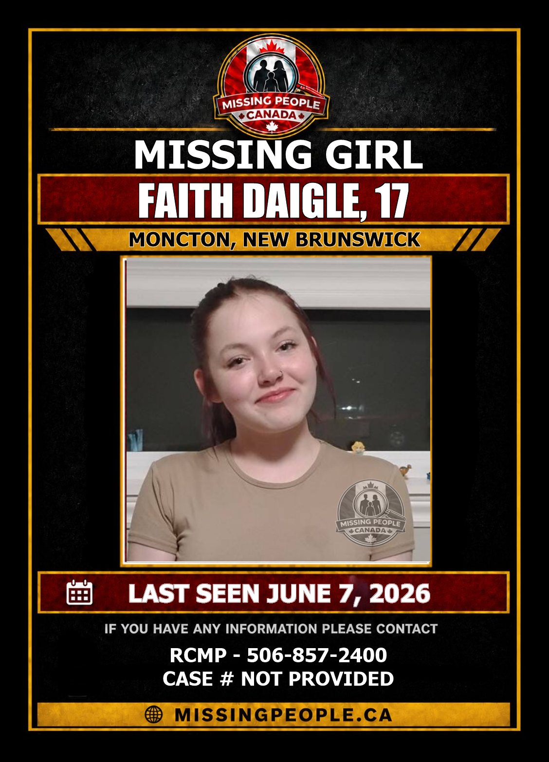 MISSING PERSON CANADA RELEASE