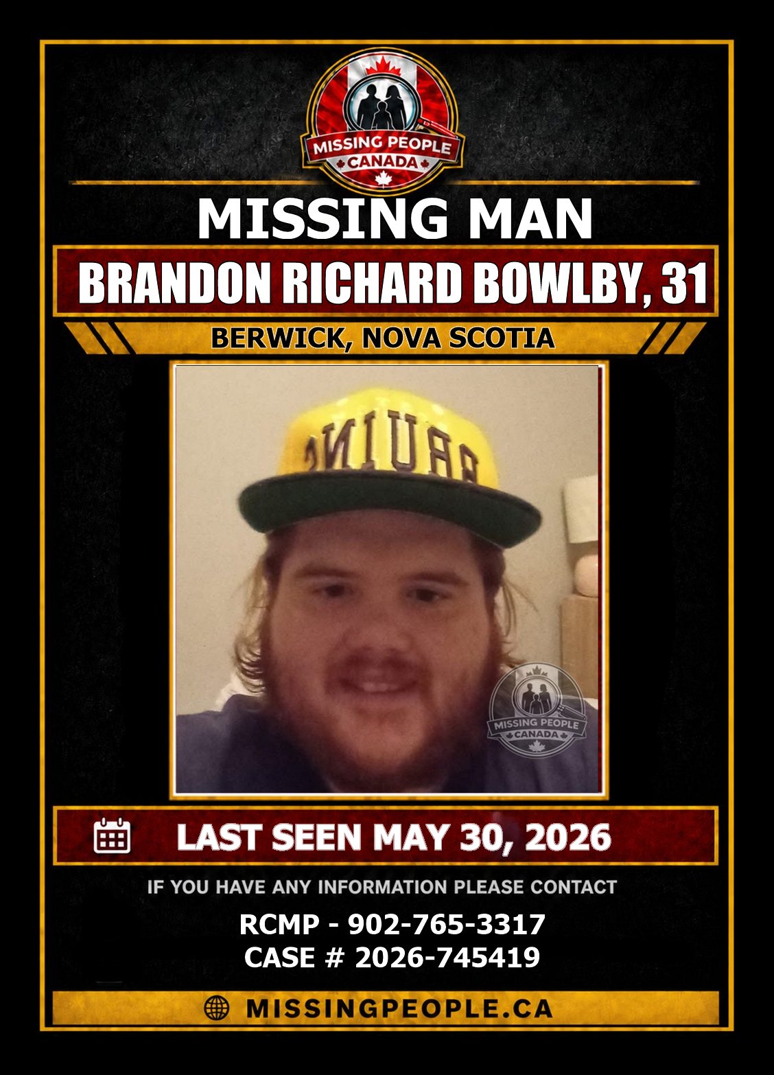 MISSING PERSON CANADA RELEASE