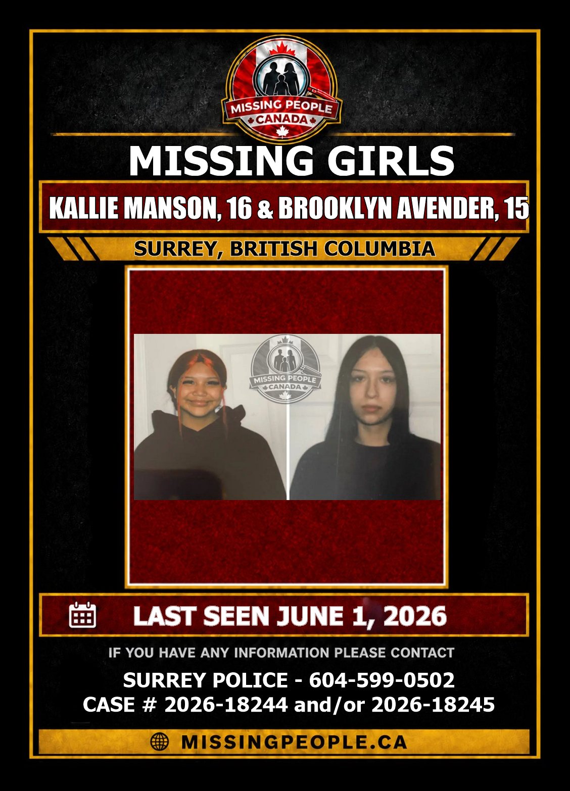 MISSING PERSON CANADA RELEASE