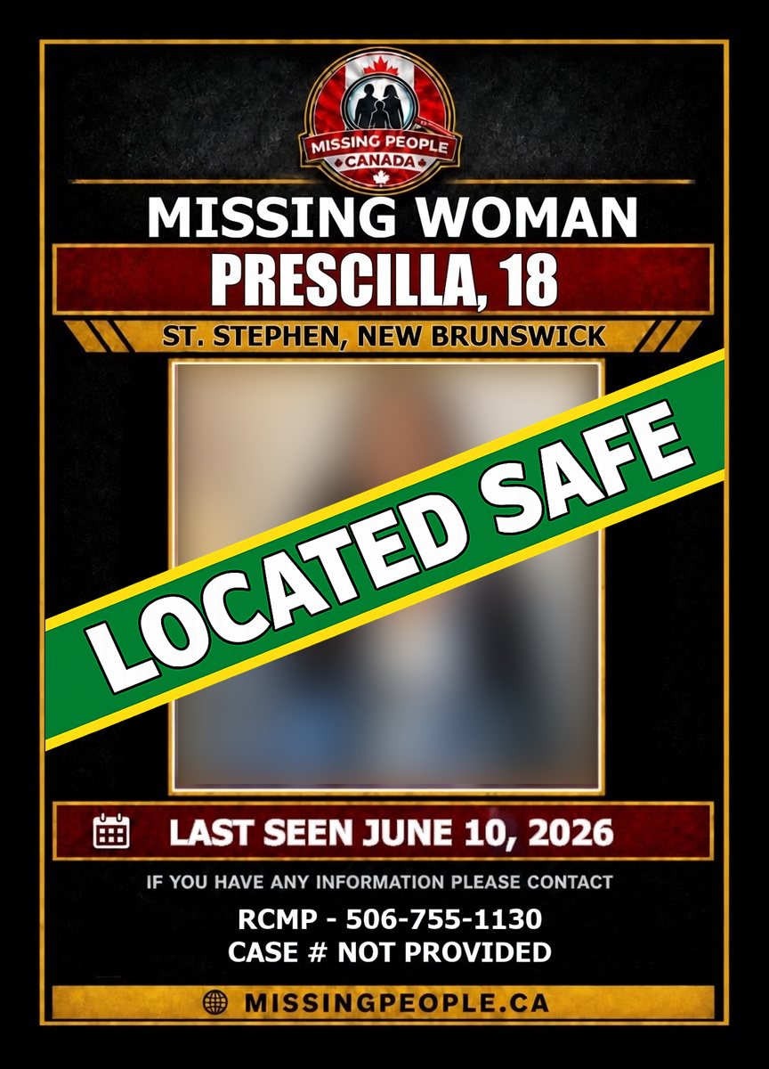 MISSING PERSON CANADA RELEASE