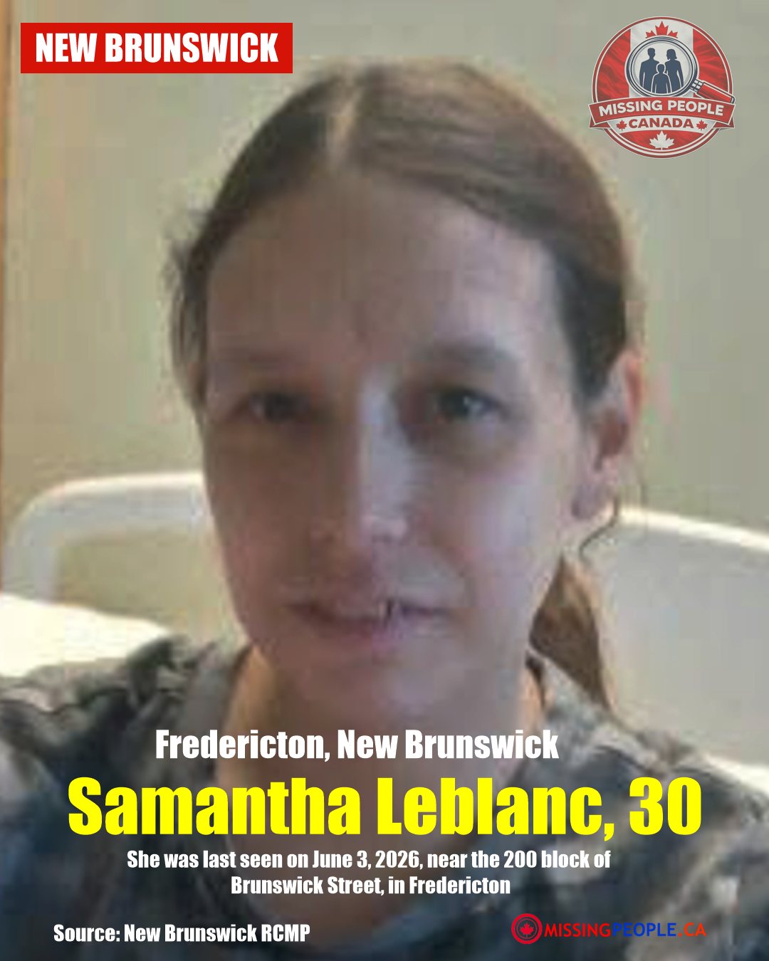 MISSING PERSON CANADA RELEASE