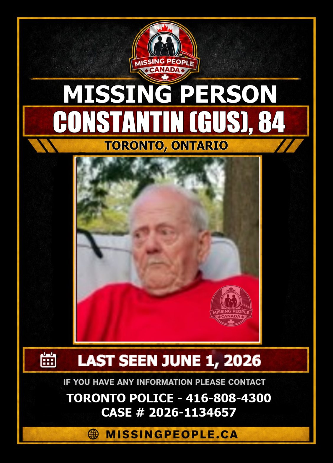 MISSING PERSON CANADA RELEASE