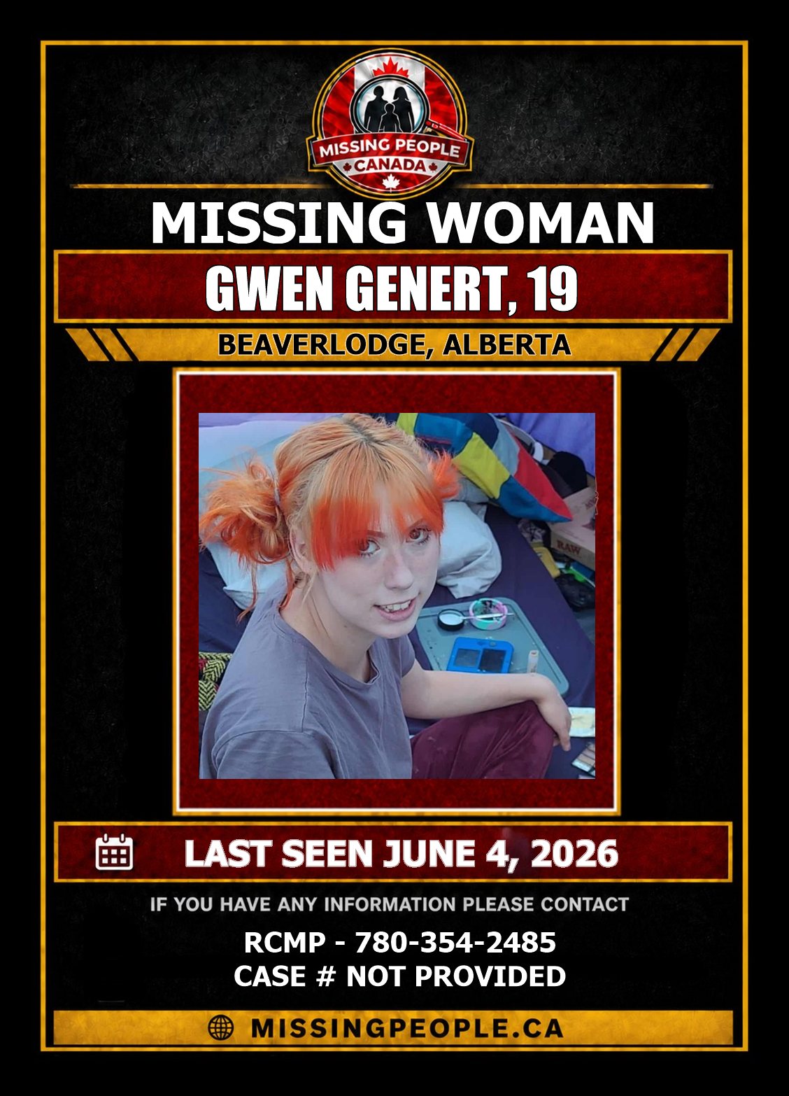MISSING PERSON CANADA RELEASE