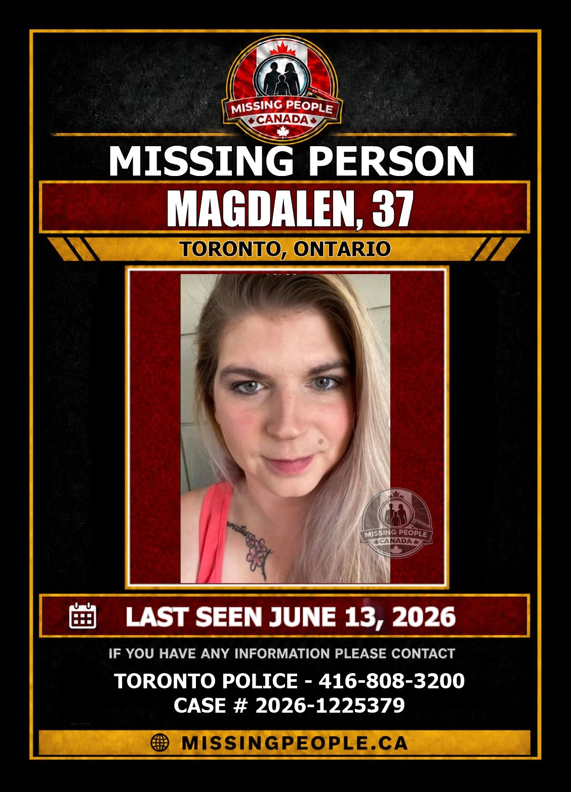 MISSING PERSON CANADA RELEASE