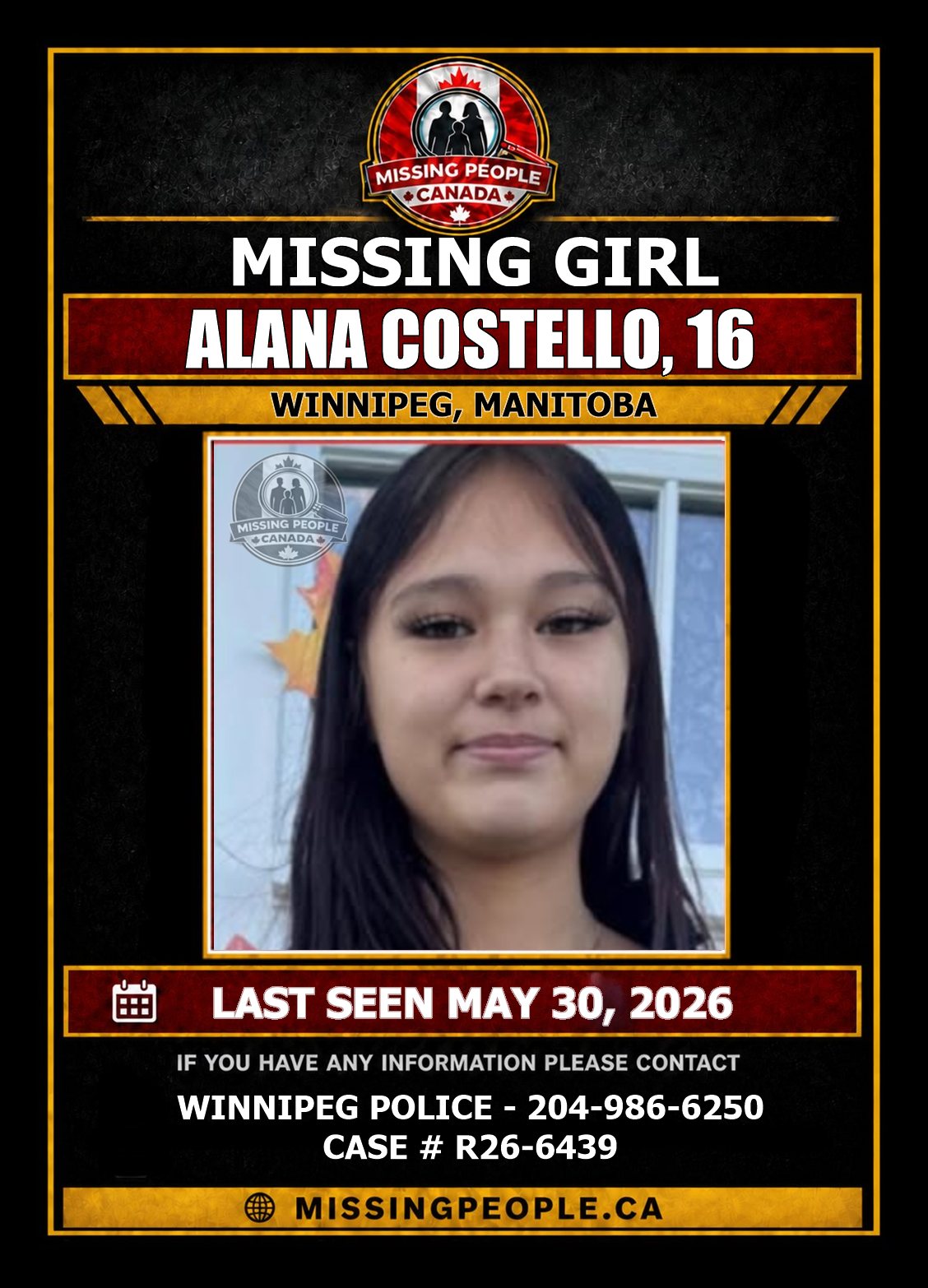 MISSING PERSON CANADA RELEASE