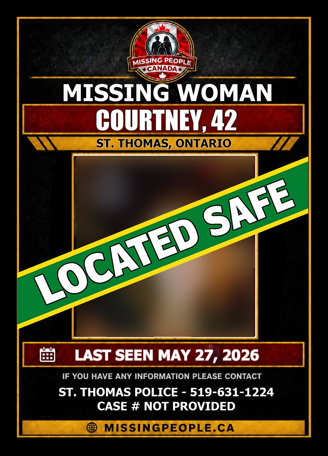 MISSING PERSON CANADA RELEASE
