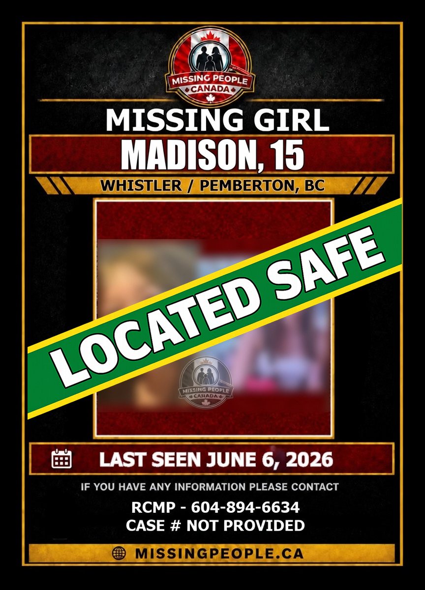 MISSING PERSON CANADA RELEASE