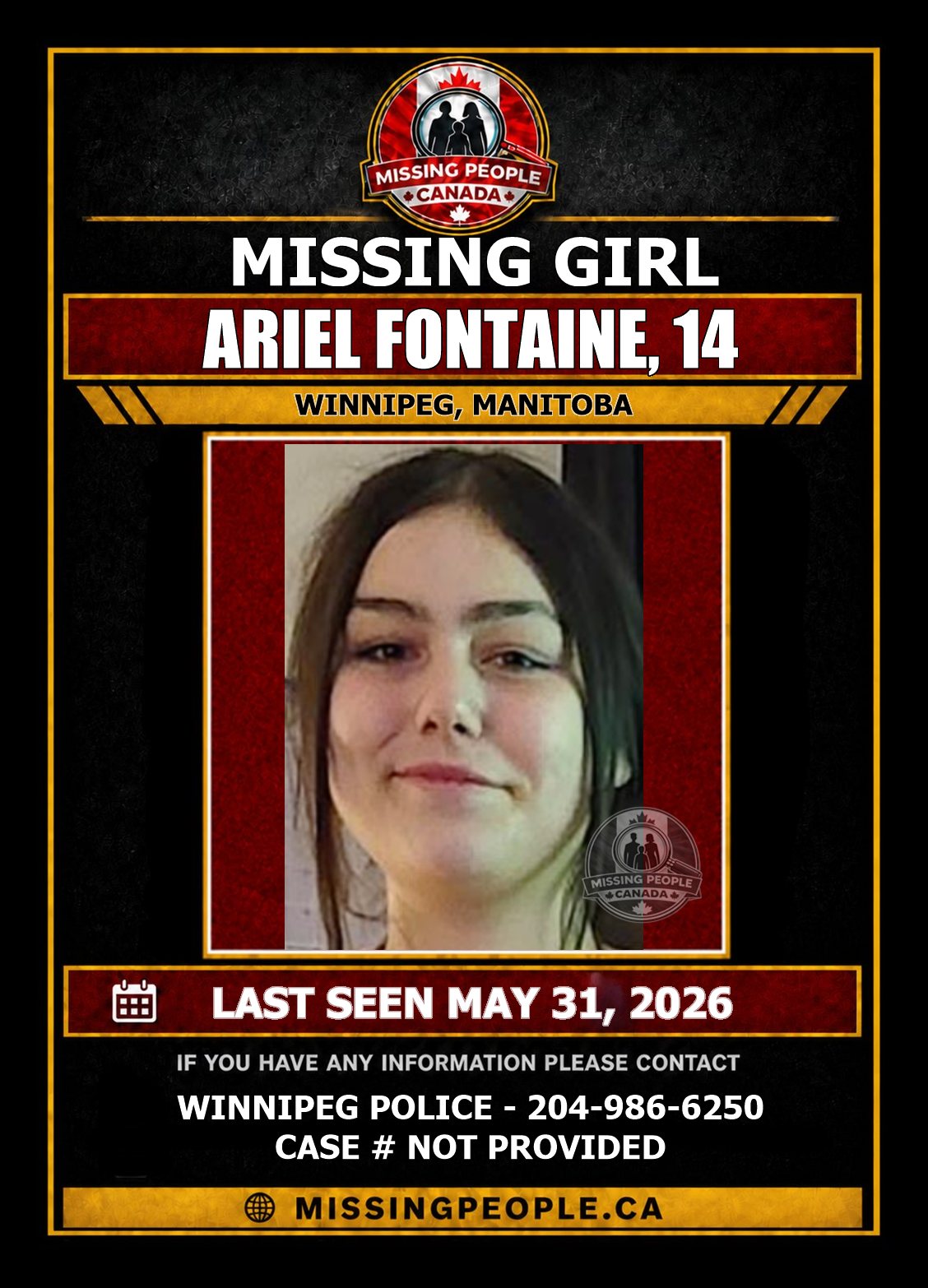 MISSING PERSON CANADA RELEASE