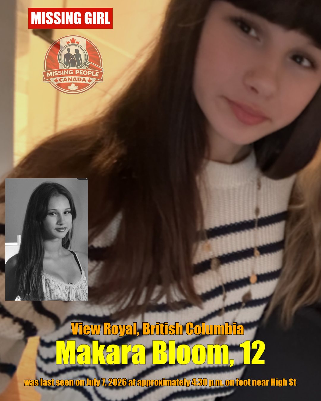 MISSING PERSON CANADA RELEASE