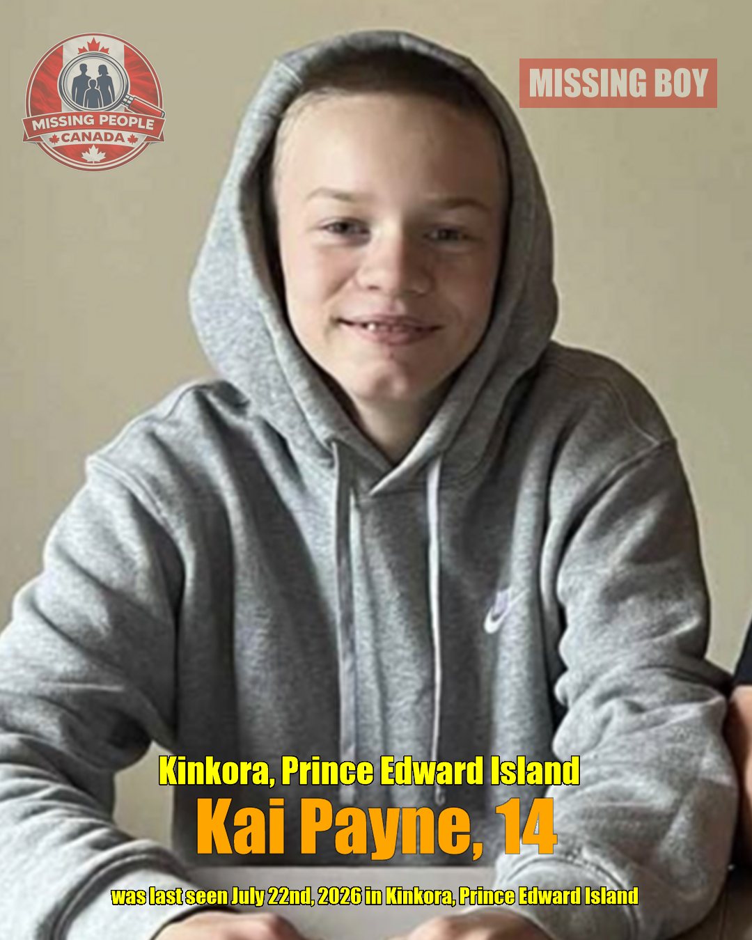 MISSING PERSON CANADA RELEASE