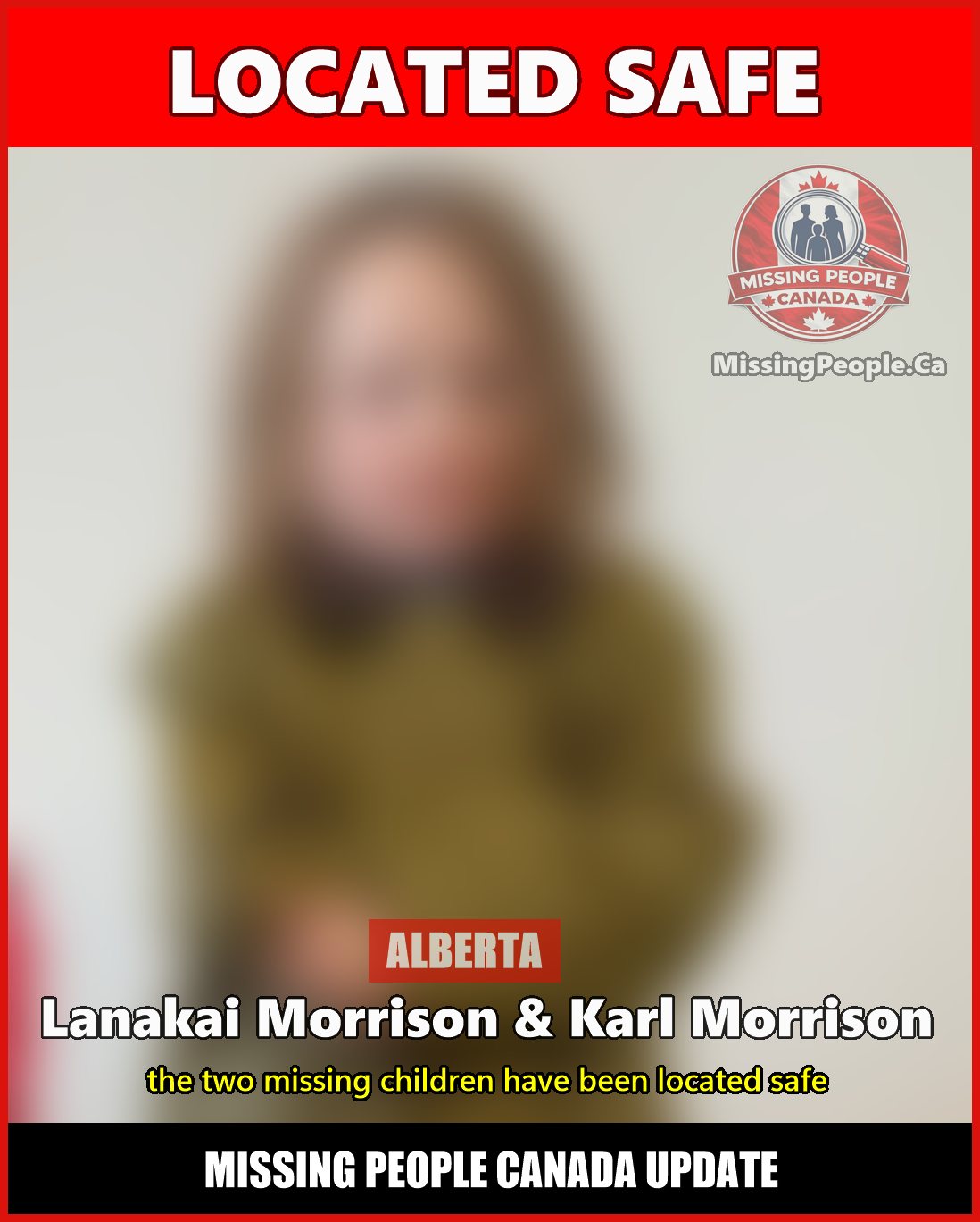 MISSING PERSON CANADA RELEASE