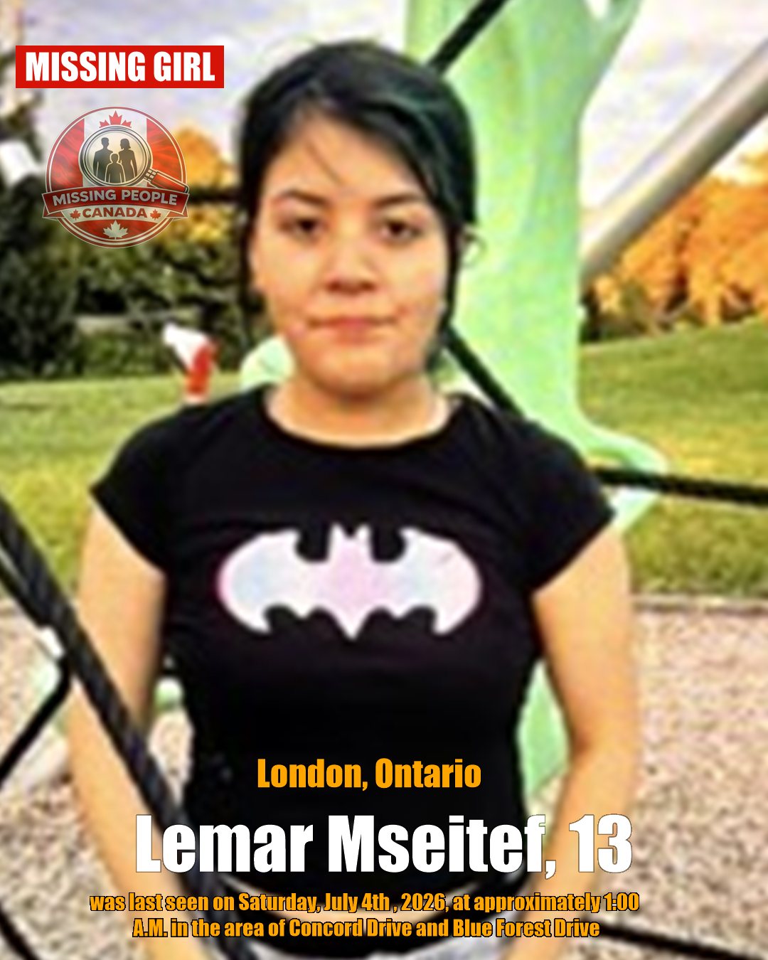 MISSING PERSON CANADA RELEASE