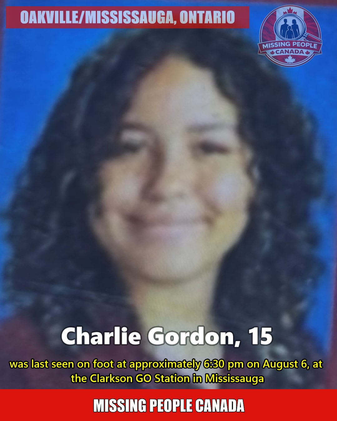 MISSING PERSON CANADA RELEASE