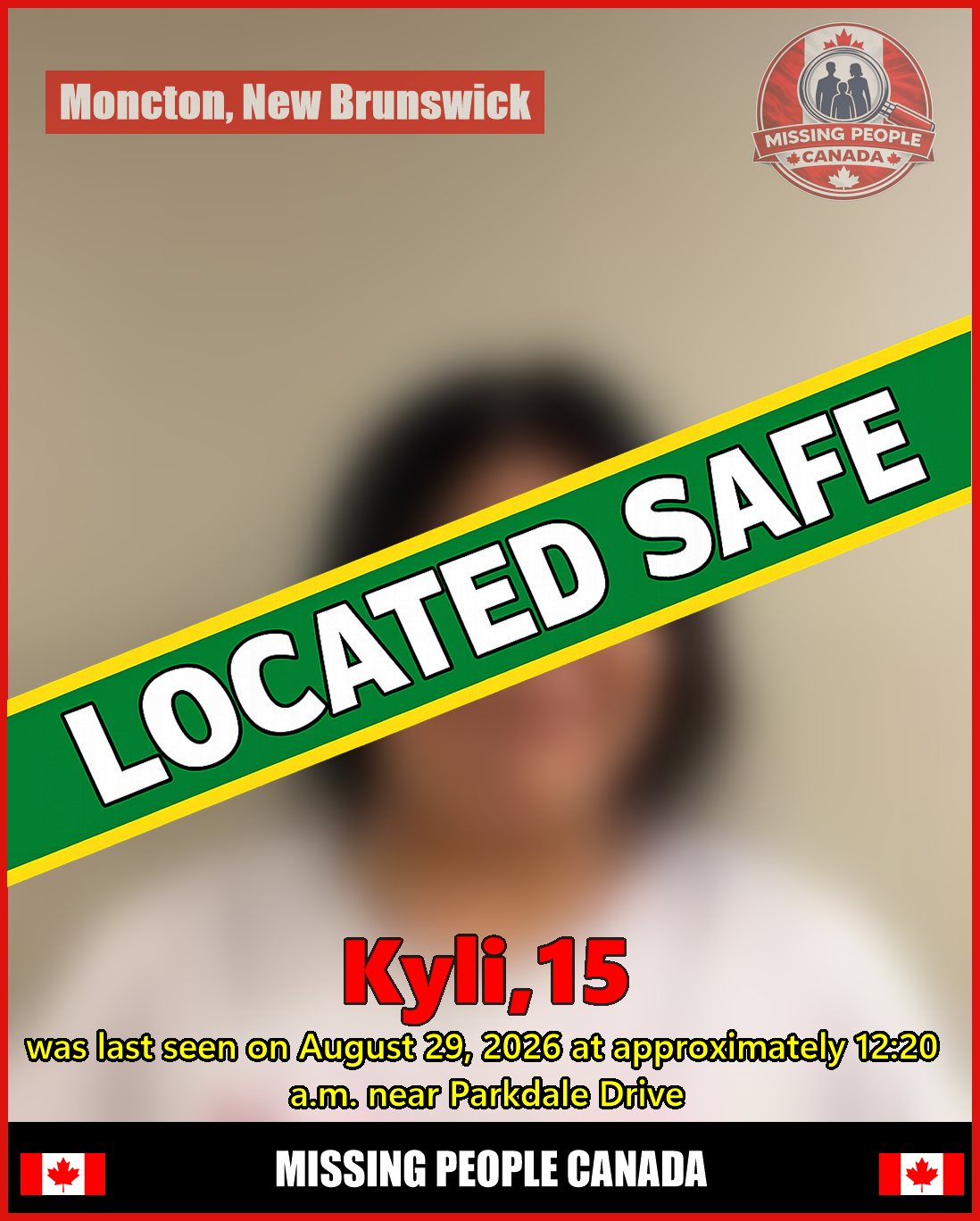 MISSING PERSON CANADA RELEASE