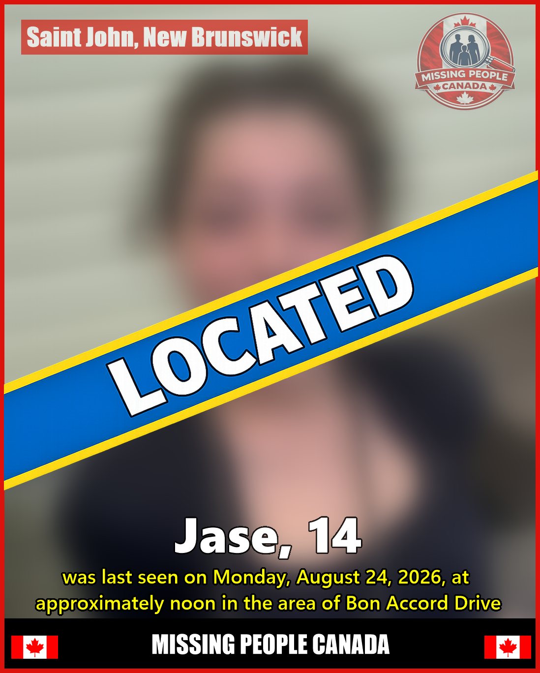 MISSING PERSON CANADA RELEASE