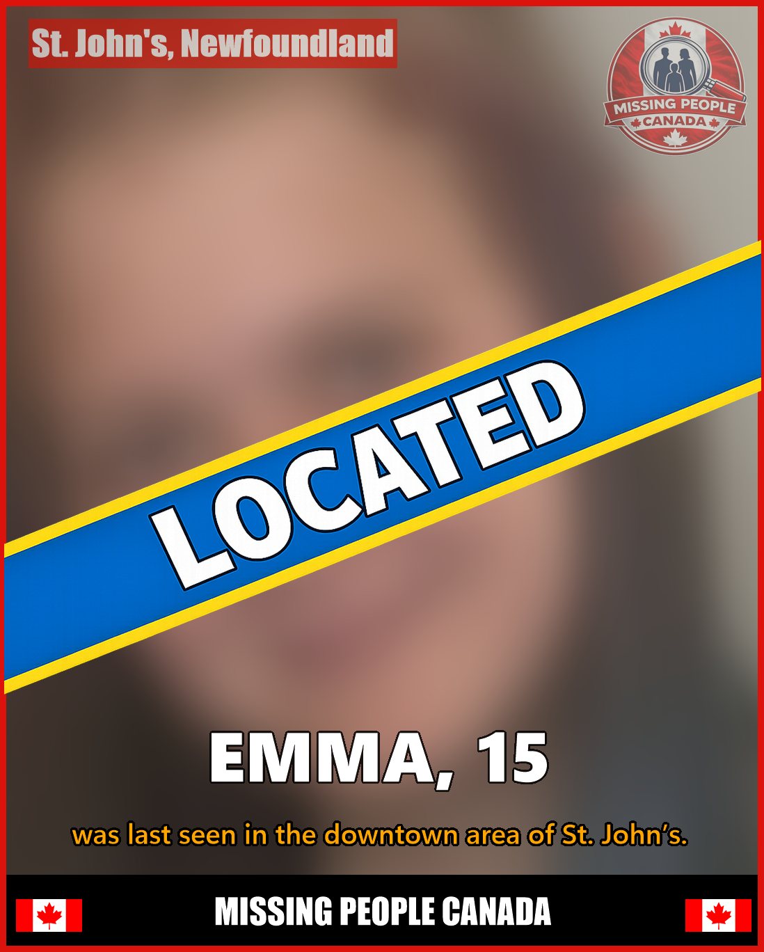 MISSING PERSON CANADA RELEASE