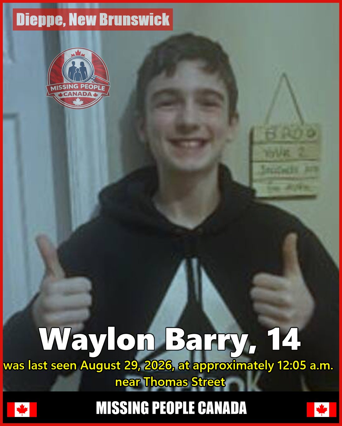 MISSING PERSON CANADA RELEASE